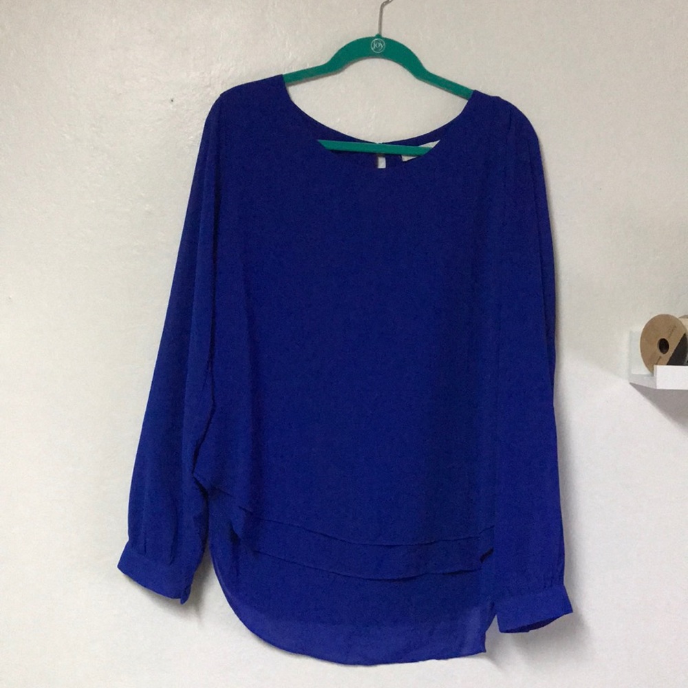 Nordstrom’s LUSH royal blue long sleeved blouse